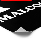 Poster I Love Malcolm I Heart Malcolm Name Y2k Valentines (Coin)