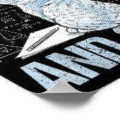 Poster I Love Math And Cats Science Teacher Student Funny (Coin)