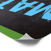 Poster I Love Math Chalk Dessins Blackboard Personnalisé (Coin)