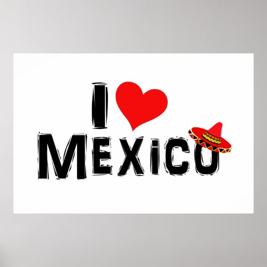 Poster I Love Mexico (Devant)