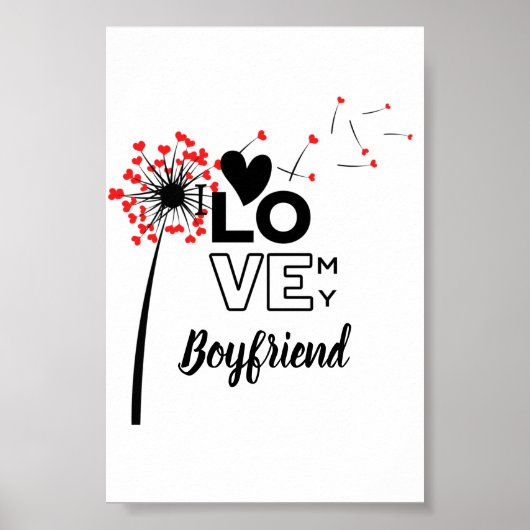 Poster I Love My BOYFRIEND - Personnalisé moderne (Devant)