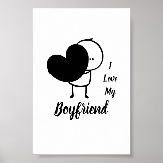 Poster I Love My BOYFRIEND - Personnalisé moderne (Devant)