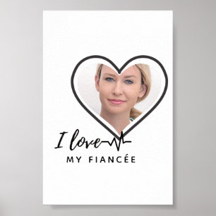 Poster I Love My fiancée - Meilleur Ami Personnalisé Cute