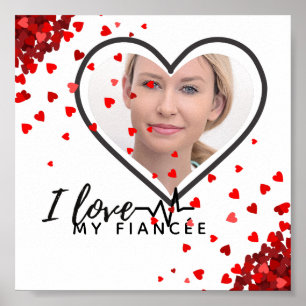 Poster I Love My fiancée - Meilleur Ami Personnalisé Cute