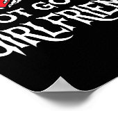 Poster I Love My Hot Goth Gf Skeleton Hand Heart Valentin (Coin)