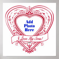 I Love My Sons ! Photo Red Hearts