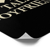 Poster I Love My Tall Boyfriend Funny Girlfriend On Back  (Coin)