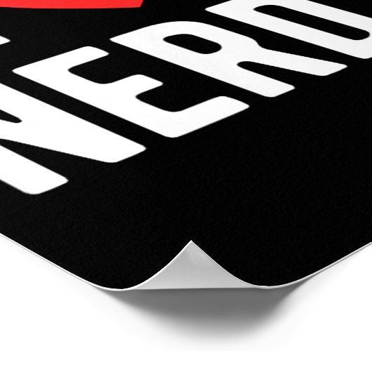 Poster I Love Nerds Funny Geeky Graphic Heart Nerd (Coin)