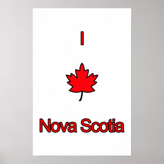 Poster I Love Nova Scotia (Devant)