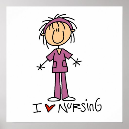 Poster I Love Nursing T-shirts and Gifts (Devant)