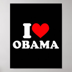 Poster I Love Obama T Shirt I Heart Obama Tee_1