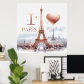 Poster I Love Paris (Bureau à domicile)