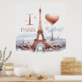 Poster I Love Paris (Cuisine)