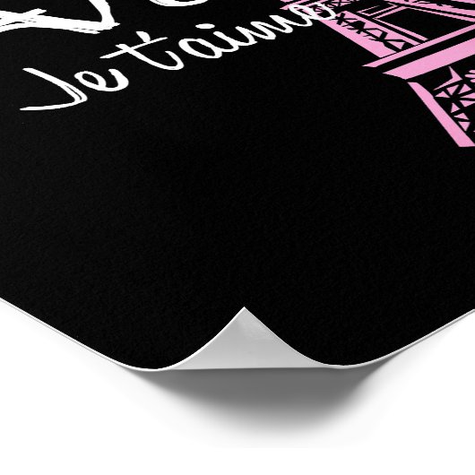 Poster I Love Paris Tour Eiffel France Souvenir français (Coin)