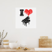 Poster I Love Piano (Cuisine)
