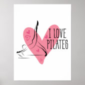 Poster I LOVE PILATES Pilates Pose sur Réformateur (Devant)
