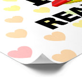 Poster I Love Reading, design coloré (Coin)