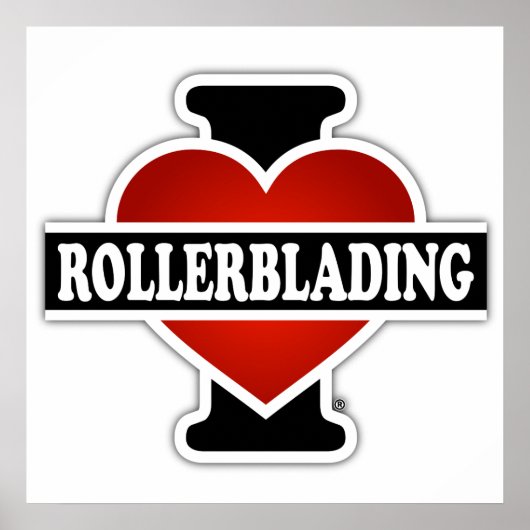Poster I Love Rollerblading (Devant)
