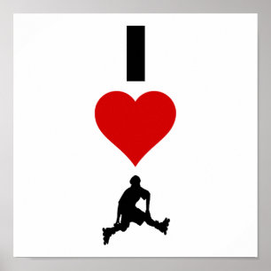 Poster I Love Rollerblading (vertical)