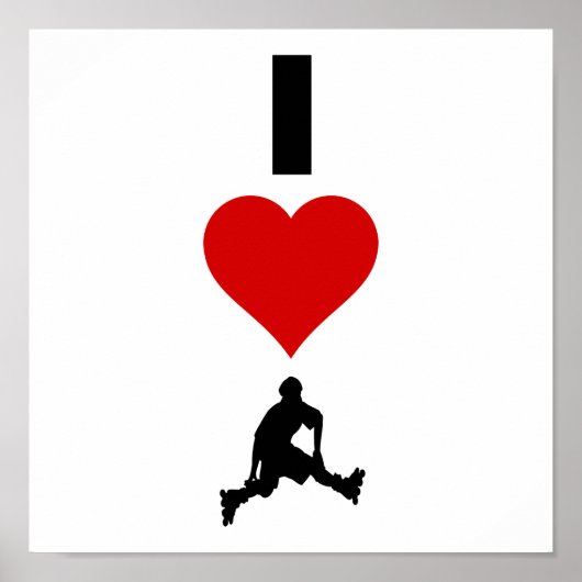 Poster I Love Rollerblading (vertical) (Devant)
