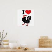 Poster I Love rooster (Cuisine)