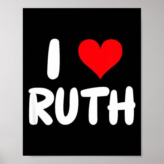 Poster I Love Ruth - Heart - Name  (Devant)