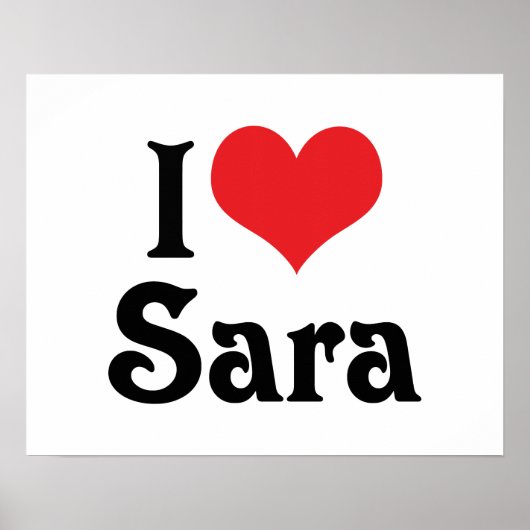 Poster I Love Sara (Devant)