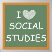 Poster I Love Social Studies (Devant)
