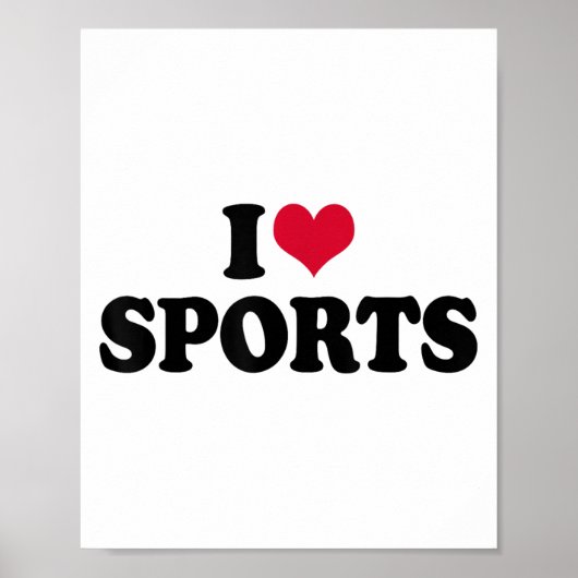 Poster I Love Srts Fitness Motivation (Devant)