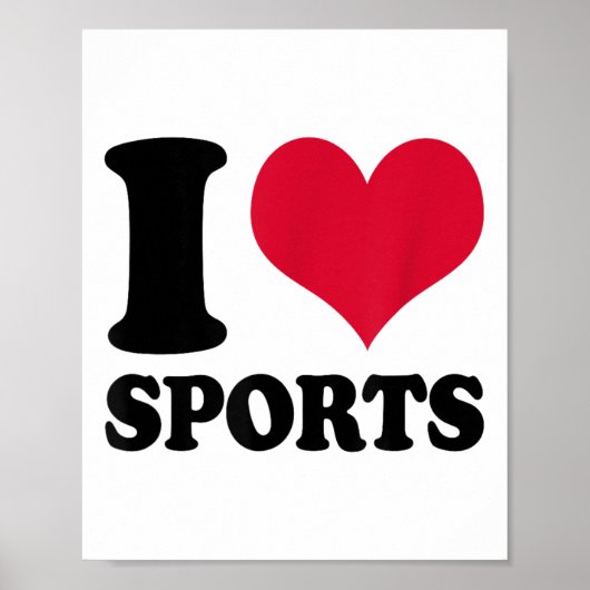 Poster I Love Srts Fitness Motivation  (Devant)