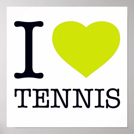 POSTER I LOVE TENNIS (Devant)