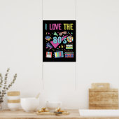 Poster I Love The 80s Clothes for Women and Men Party (Cuisine)