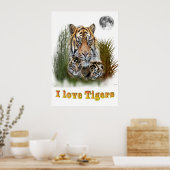 Poster I love tigers (Cuisine)
