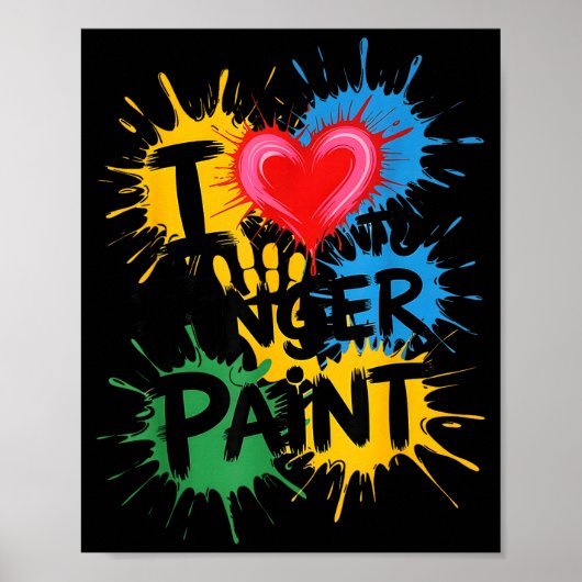 Poster I Love To Finger Paint Couples Art Teacher Finger  (Devant)