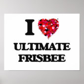 Poster I Love Ultimate Frisbee (Devant)