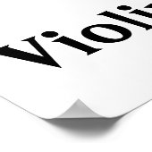 Poster I Love Violin Red Heart of Music Notes (Coin)