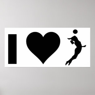Poster I Love Volleyball (Femme)