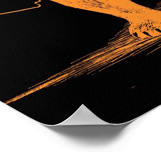 Poster I Love You California—Orange and Black (Coin)