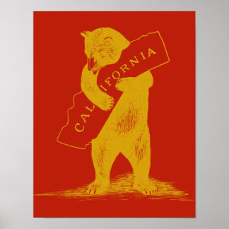 Poster I Love You California—Rouge et Or
