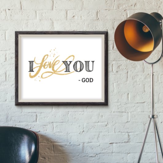 Poster I Love You, from God Art Print
