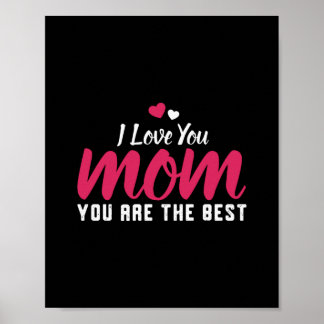 Poster I Love You Maman You Are The Best Happy Mothers Da