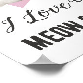 Poster I Love You Meow et Purrever Cat (Coin)