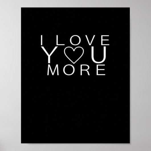 Poster I Love You More Minimal Design  (Devant)