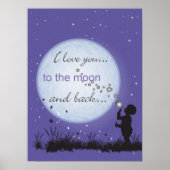 Poster I Love You to the Moon and Back (Devant)