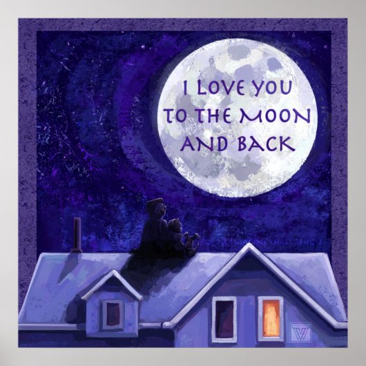 Poster I Love You To the Moon and Back (Devant)
