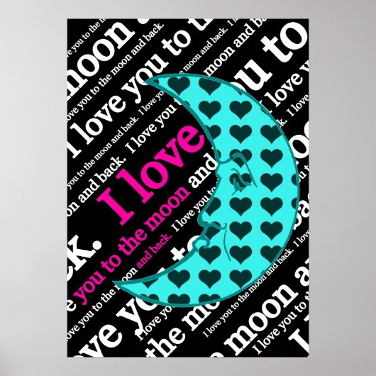 Poster I Love You to the Moon and Back (Devant)