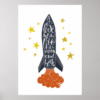 Poster I love you to the moon and back