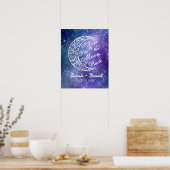 Poster "I Love You To The Moon and Back" Mariage personna (Cuisine)