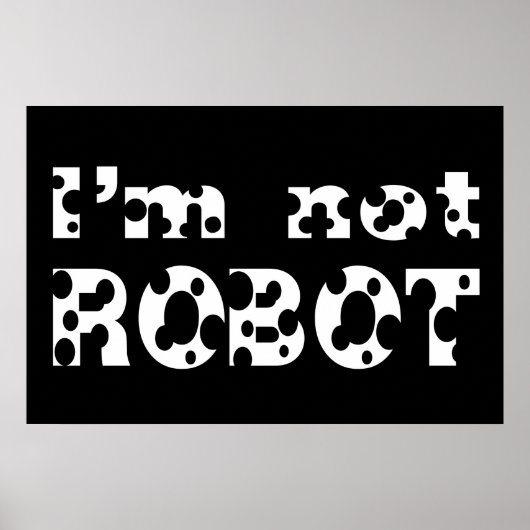 Poster I’m not robot (Devant)