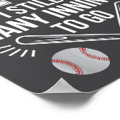 Poster I May Be 70 Baseball Player 70th Birthday Party  (Coin)